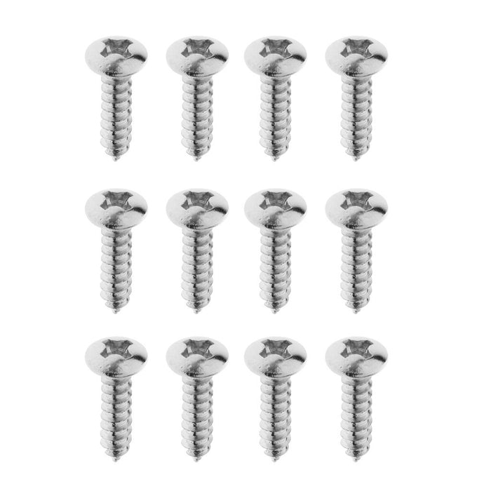 Crofta 12pcs Pickguard Screws for Guitar Fender Strat Tele - Silver Tone