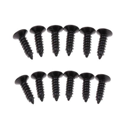 Crofta 12pcs Pickguard Screws for Guitar Fender Strat Tele - Black