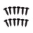 Crofta 12pcs Pickguard Screws for Guitar Fender Strat Tele - Black