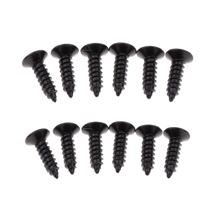 Crofta 12pcs Pickguard Screws for Guitar Fender Strat Tele - Black