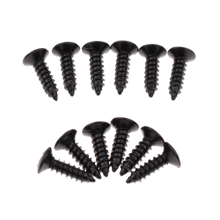 Crofta 12pcs Pickguard Screws for Guitar Fender Strat Tele - Black