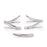 Crofta Women Girls Ladies Metal Snap Clips Hair Bows Head Wear Hair Accessory Silver Pack Of 50PCS 40mm