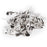 Crofta Women Girls Ladies Metal Snap Clips Hair Bows Head Wear Hair Accessory Silver Pack Of 50PCS 40mm