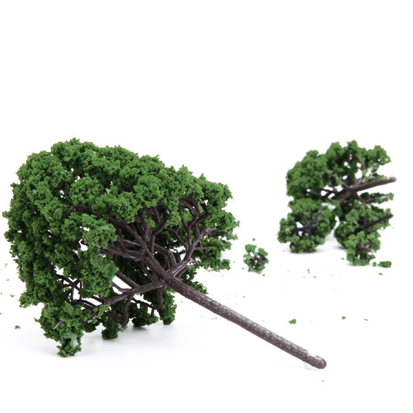 Crofta 11pcs 1.4 inch - 6.3 inch Green Train Set Scenery Landscape Model Tree - Scale 1/50