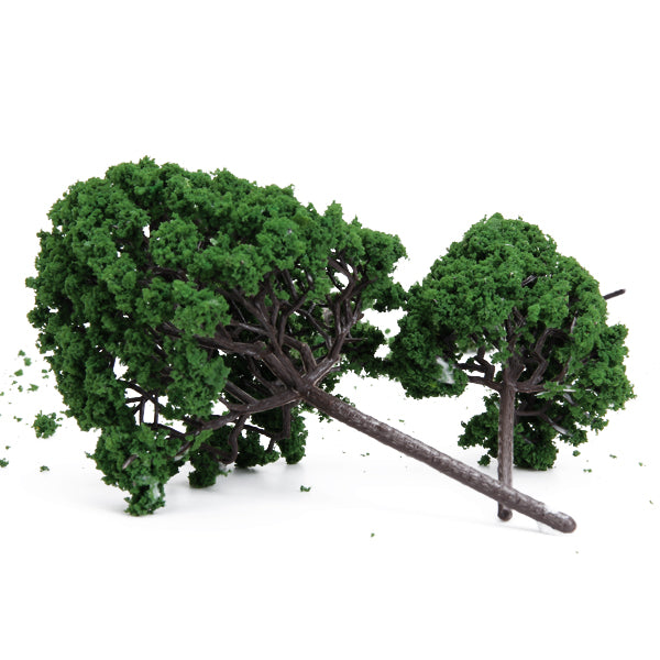 Crofta 11pcs 1.4 inch - 6.3 inch Green Train Set Scenery Landscape Model Tree - Scale 1/50