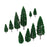 Crofta 10Pcs 1.9 inch - 6.3 inch Train Set Scenery Landscape Model Pyramidal Trees Scale 1/50