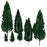 Crofta 10Pcs 1.9 inch - 6.3 inch Train Set Scenery Landscape Model Pyramidal Trees Scale 1/50