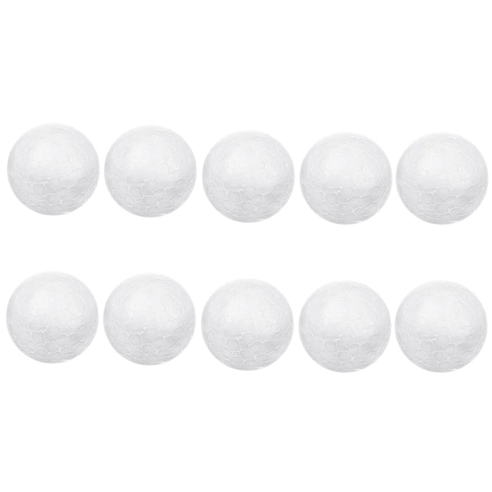 Crofta 10pcs 8cm White Modelling Craft Polystyrene Foam Balls Spheres