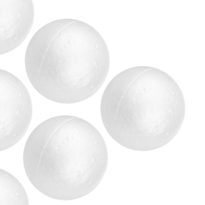 Crofta 10pcs 8cm White Modelling Craft Polystyrene Foam Balls Spheres