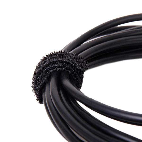 10x Black Reusable Nylon Hook Loop Fastener Strap for Tidy Cable Wire Cord