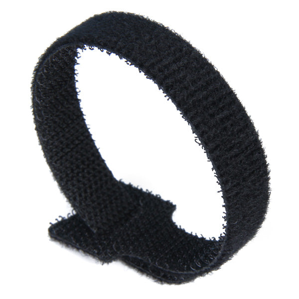 10x Black Reusable Nylon Hook Loop Fastener Strap for Tidy Cable Wire Cord