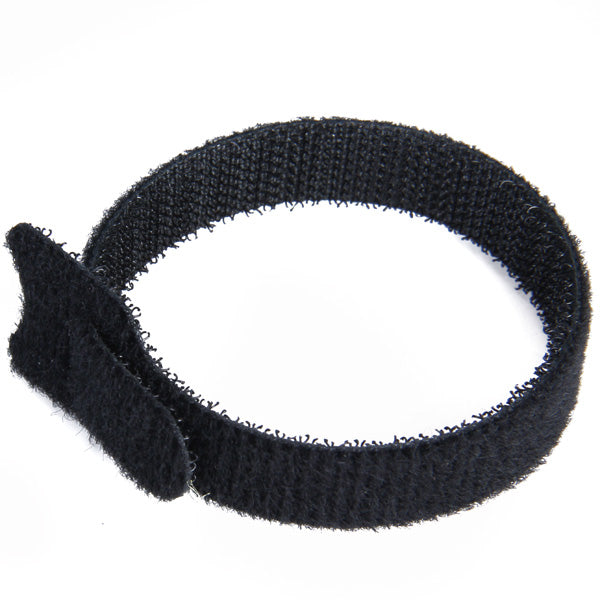 10x Black Reusable Nylon Hook Loop Fastener Strap for Tidy Cable Wire Cord