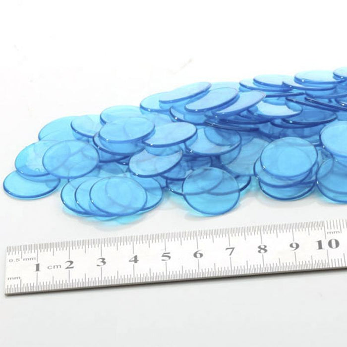 100pcs PRO POKER Counter Bingo Chips Markers 19mm for Bingo Game Card Blue