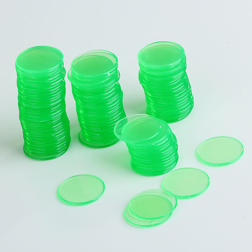 100pcs PRO POKER Counter Bingo Chips Markers 19mm for Bingo Game Card Green