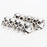 Crofta 10pcs Antique Silver Metal Skull Spacer Beads Fit DIY Charm Bracelet 3.9mm Hole