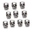 Crofta 10pcs Antique Silver Metal Skull Spacer Beads Fit DIY Charm Bracelet 3.9mm Hole