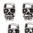 Crofta 10pcs Antique Silver Metal Skull Spacer Beads Fit DIY Charm Bracelet 3.9mm Hole