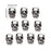 Crofta 10pcs Antique Silver Metal Skull Spacer Beads Fit DIY Charm Bracelet 3.9mm Hole