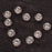 Crofta 10pcs Silver Plated Hollowed Ball Rhinestone Spacer Bead 10mm