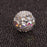 Crofta 10pcs Silver Plated Hollowed Ball Rhinestone Spacer Bead 10mm