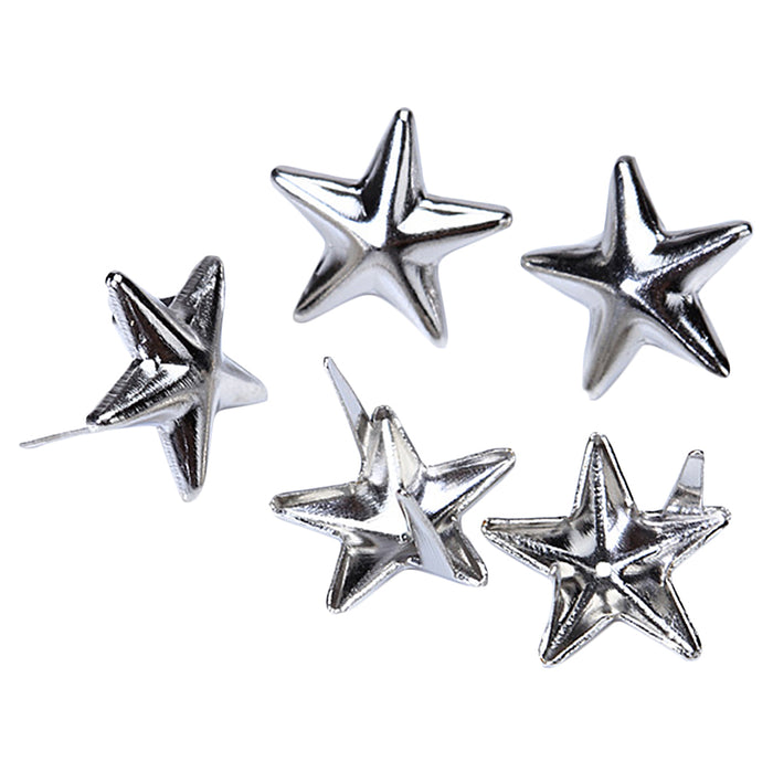 Crofta 100pcs Silver Star Studs Nailheads 9mm