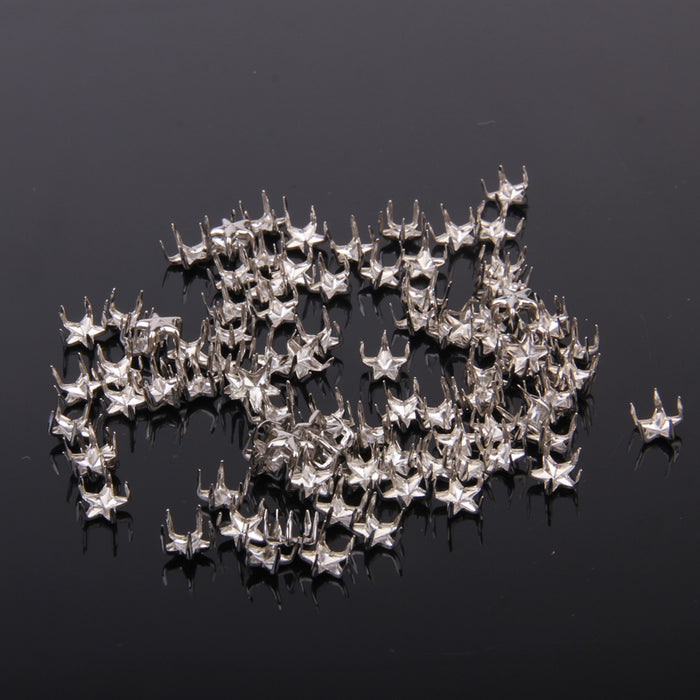 Crofta 100pcs Silver Star Studs Nailheads 9mm