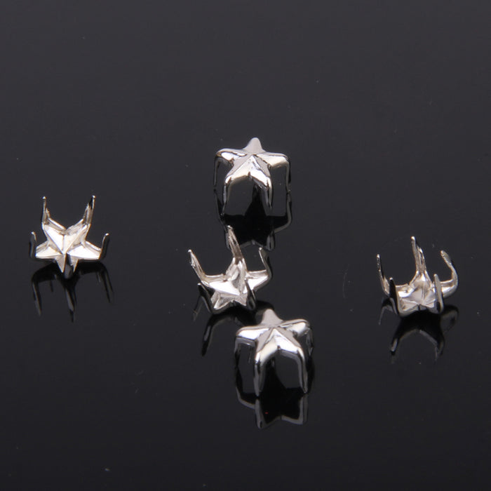 Crofta 100pcs Silver Star Studs Nailheads 9mm