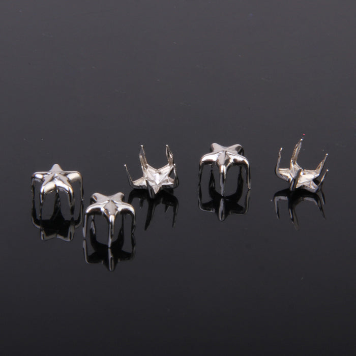 Crofta 100pcs Silver Star Studs Nailheads 9mm