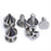 Crofta 10 Sets Cone Screwback Rivet Studs 12mm Silver