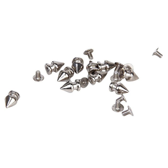 Crofta 10 Sets Cone Screwback Rivet Studs 12mm Silver