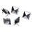 Crofta 100pcs 2 Prongs Pyramid Studs 12mm Silver