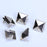 Crofta 100pcs 2 Prongs Pyramid Studs 12mm Silver