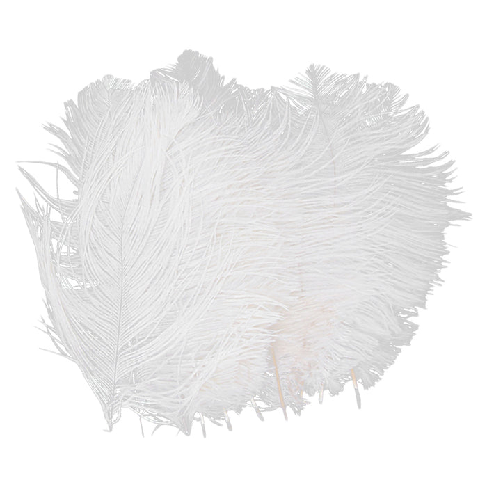 Crofta 10pcs White Ostrich Feathers 6.7-9 Inch