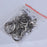 Crofta 10pcs Snake Chain Key Rings Silver