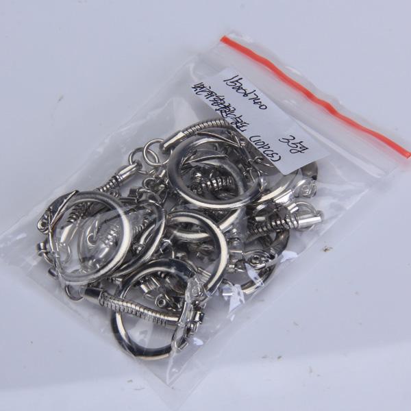 Crofta 10pcs Snake Chain Key Rings Silver