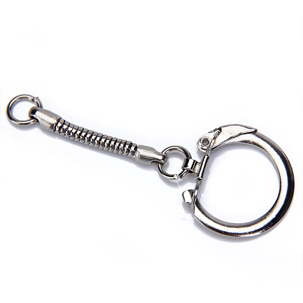 Crofta 10pcs Snake Chain Key Rings Silver