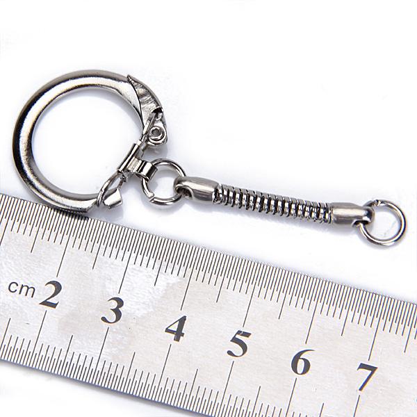 Crofta 10pcs Snake Chain Key Rings Silver