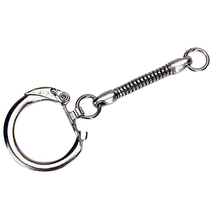 Crofta 10pcs Snake Chain Key Rings Silver