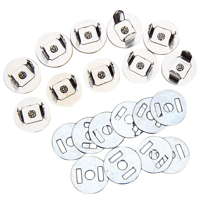 Crofta 10 Sets Magnetic Bag Clasps 18mm