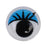 Crofta 100pcs Blue Movable Wiggly Eyes w/ Eyelash 12mm