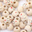 Crofta 100 Pieces Wooden Round Smile Face Loose Beads 10mm