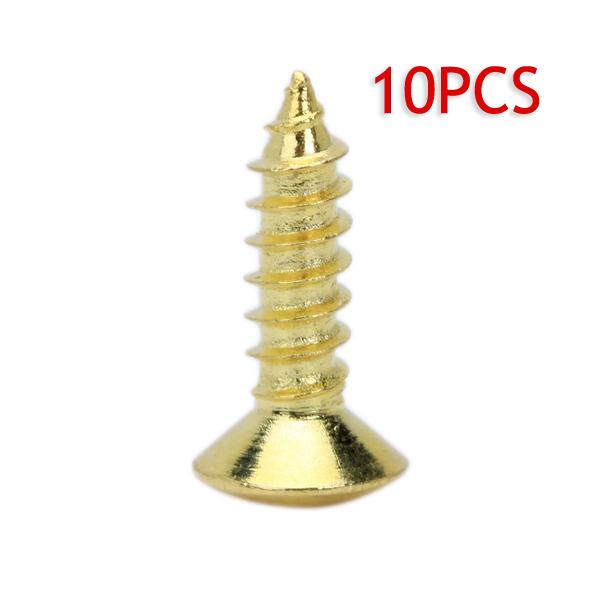 Crofta 10pcs Gold Screws for Guitar Pickguard Cover Plate