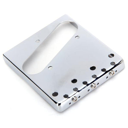 Crofta Vintage 3 Saddle Bridge for Telecaster Electric Guitar - Silvery