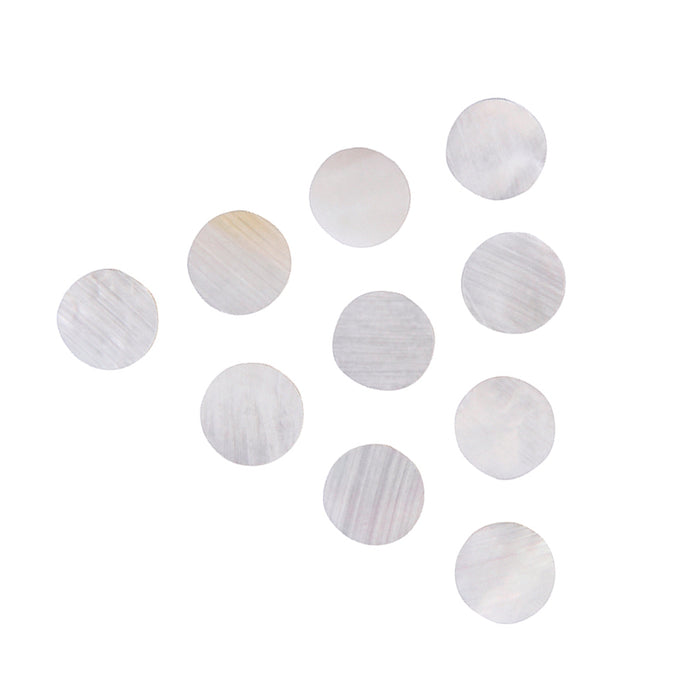 Crofta 10pcs 6.2mm Mother of Pearl Dots for Guitar Fingerboard White