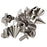 Crofta 10 Sets Cone Screwback Spikes Studs 10mm Silver