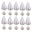 Crofta 10 Sets Cone Screwback Spikes Studs 19mm Silver