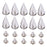 Crofta 10 Sets Cone Screwback Spikes Studs 19mm Silver