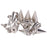 Crofta 10 Sets Cone Screwback Spikes Studs 19mm Silver