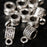 Crofta 10pcs Antique Silver Charm Hanger Beads