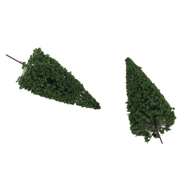 Crofta 10pcs Dark Green Scenery Landscape Model Cedar Trees 12cm